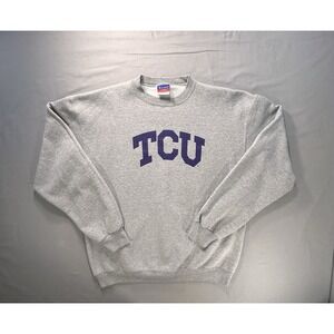 Champion Texas Christian University TCU‎ Long Sleeve Sweatshirt Men's Size Large